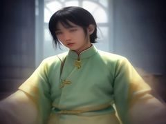 金沙集团首席技术官林思敏，在高科技研发实验室内操作多屏数据系统，蓝光屏幕映照专注神情，技术专家形象